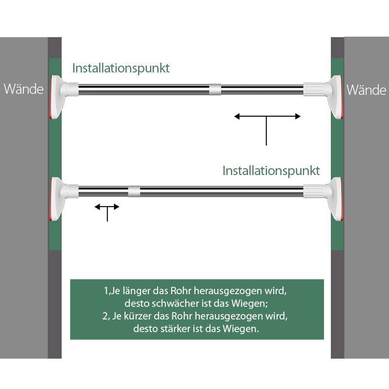 Brehn | Teleskop Kleidung Rod aus Edelstahl