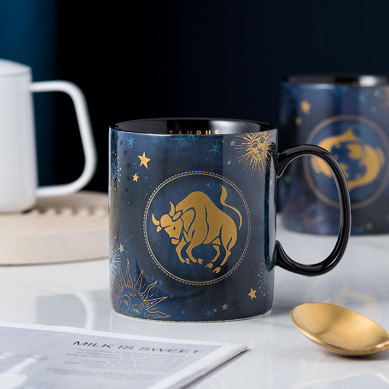 12 Konstellationen Tasse Kobalt Blau Keramik Kaffeetasse | Brehn