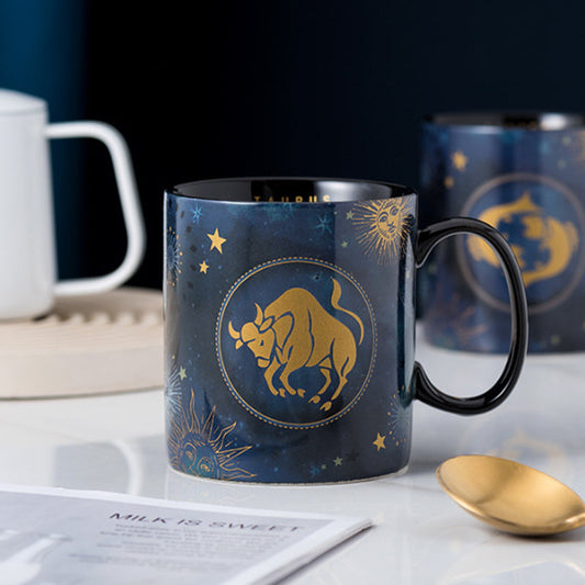 12 Konstellationen Tasse Kobalt Blau Keramik Kaffeetasse | Brehn