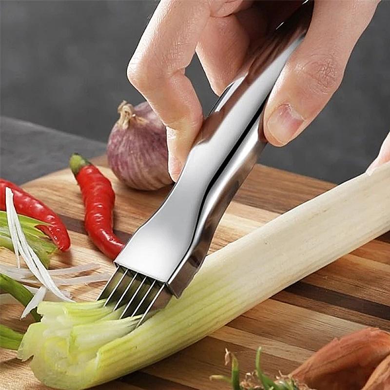 Grüner Zwiebelhacker Messer Edelstahl | Brehn