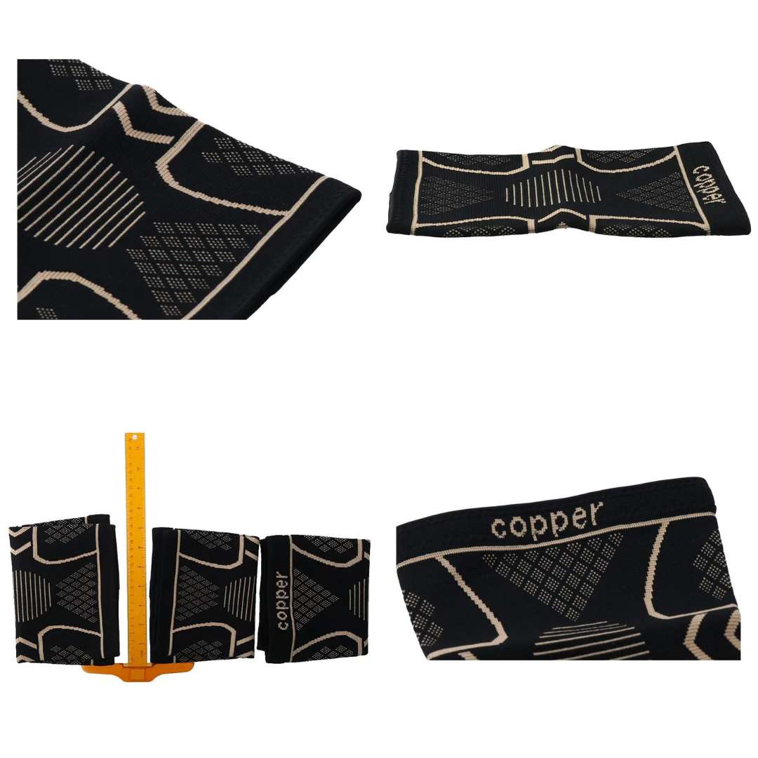 CopperFlex Knee Compression Sleeve | zur Schmerzlinderung - Unterstützung - Mobilität - perfekt für Athleten, Arthritis, Senioren und Verletzungsrehabilitation Brehn