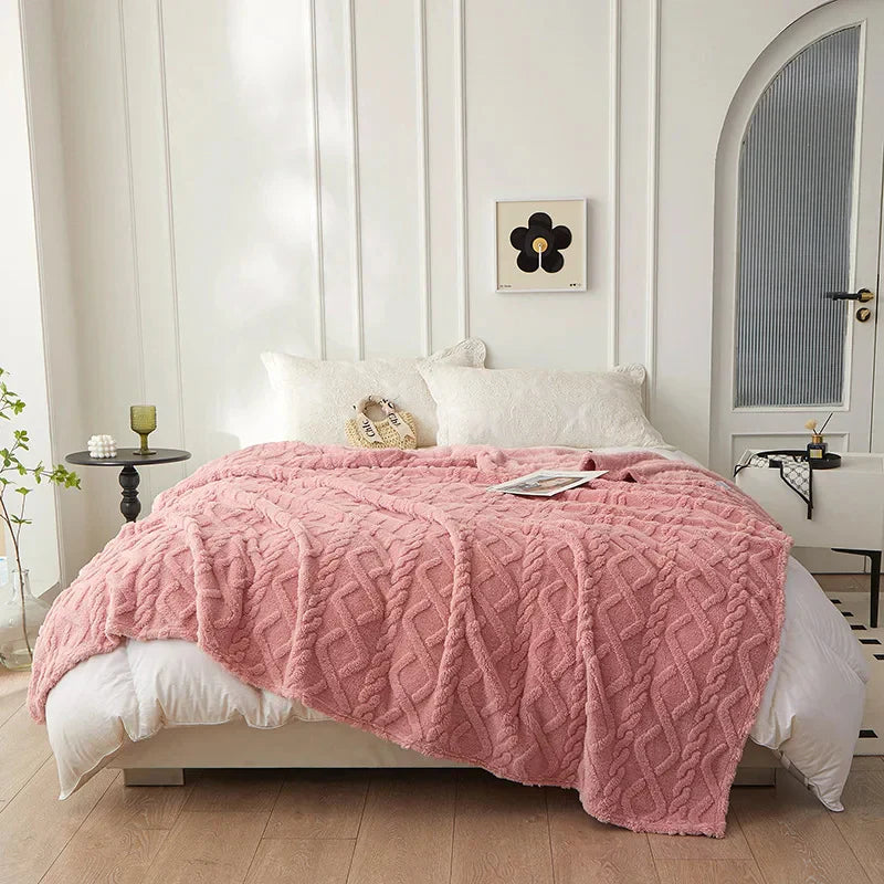 Brehn | Wendbare Dicke Lammwoll-Decke - CozyLuxe