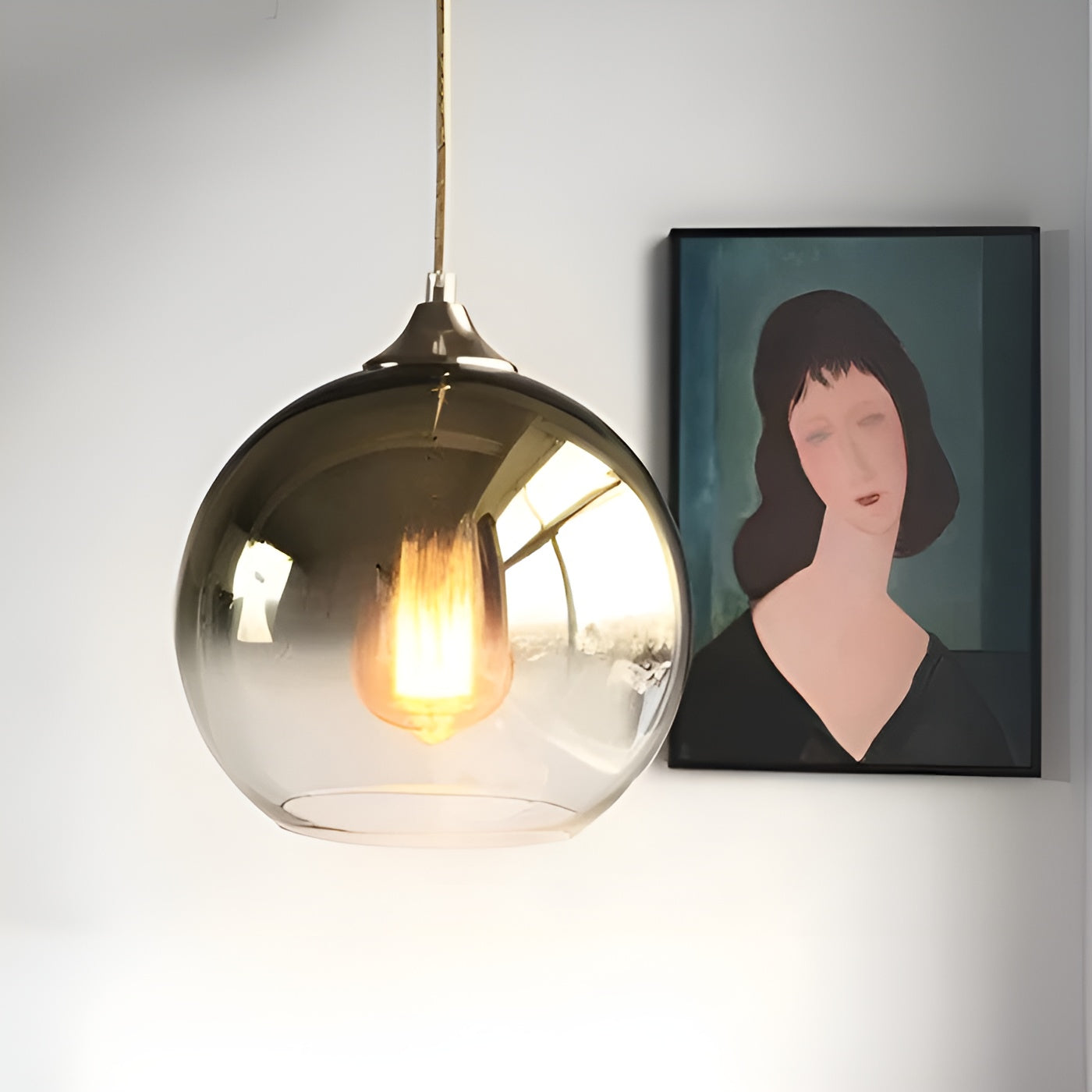 Industrielle Glas-Pendelleuchte mit LED – Modern & Dekorativ | Ideal für Küchen, Esszimmer und Bars