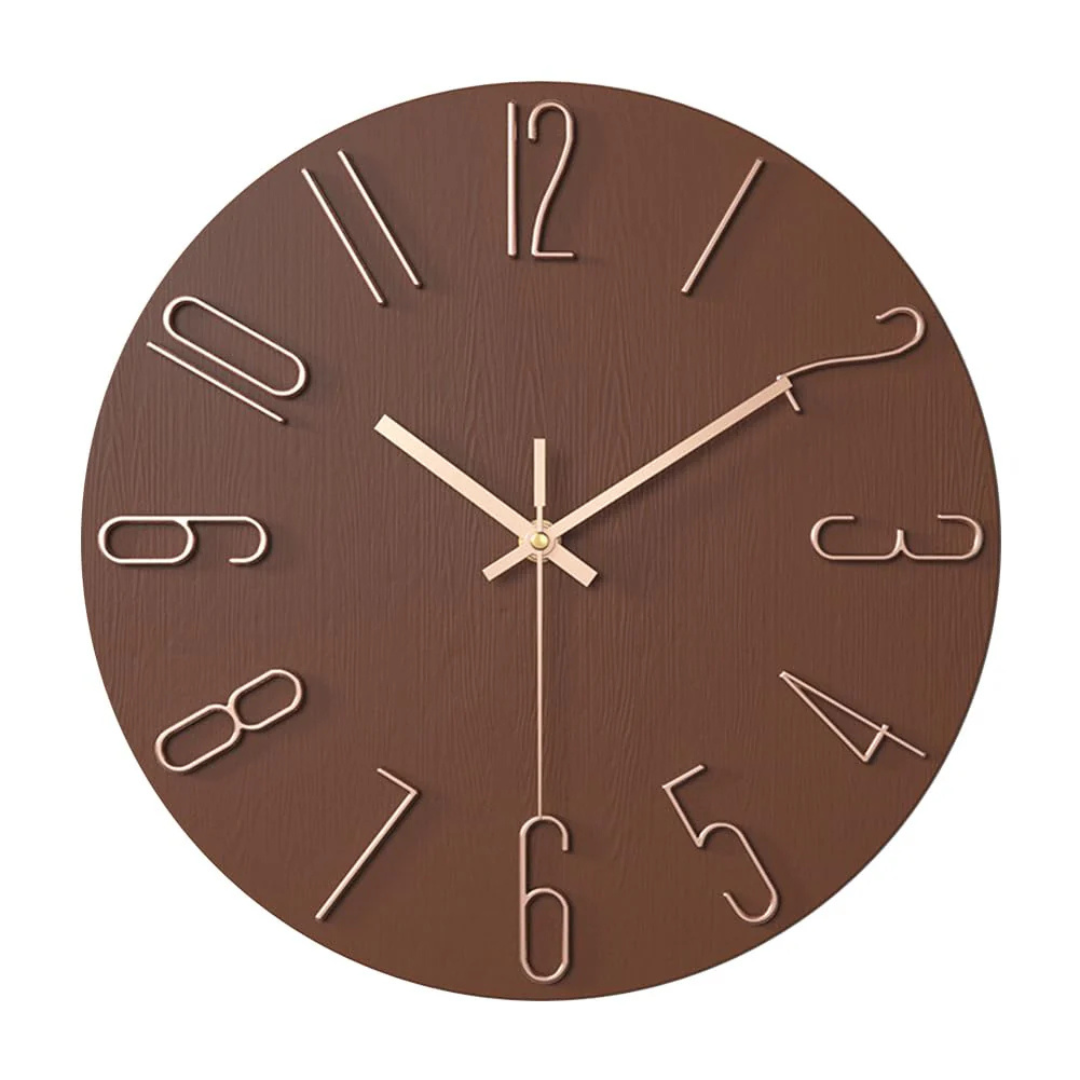Moderne schwarze Wanduhr | 30 cm, geräuschloses, minimalistisches Design