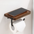 Brehn | Eleganter Wand-WC-Papierhalter - aus Walnuss und Edelstahl