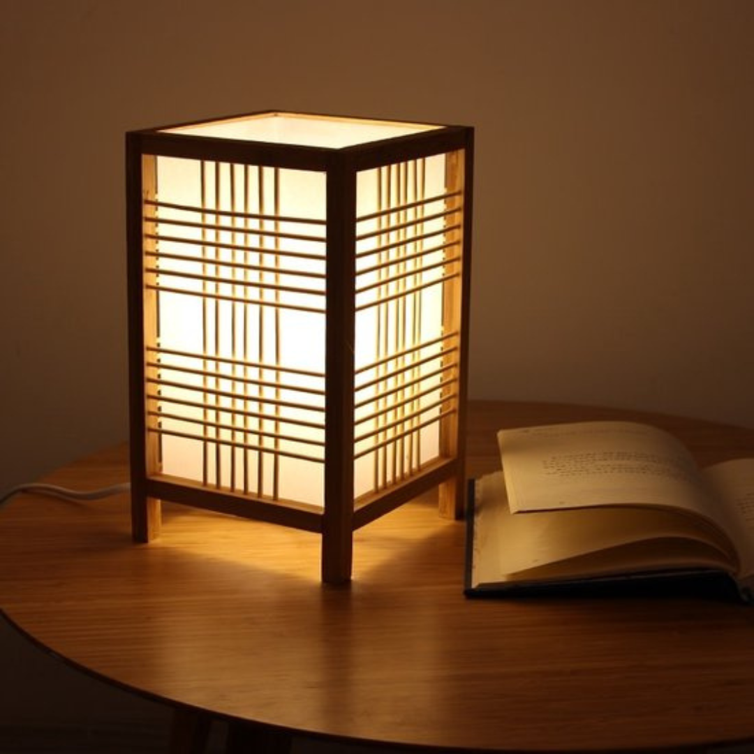 Brehn | Japanische LED-Tischlampe aus Bambus