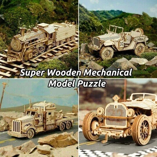Super Holzmechanisches Modell Puzzle Set | Brehn