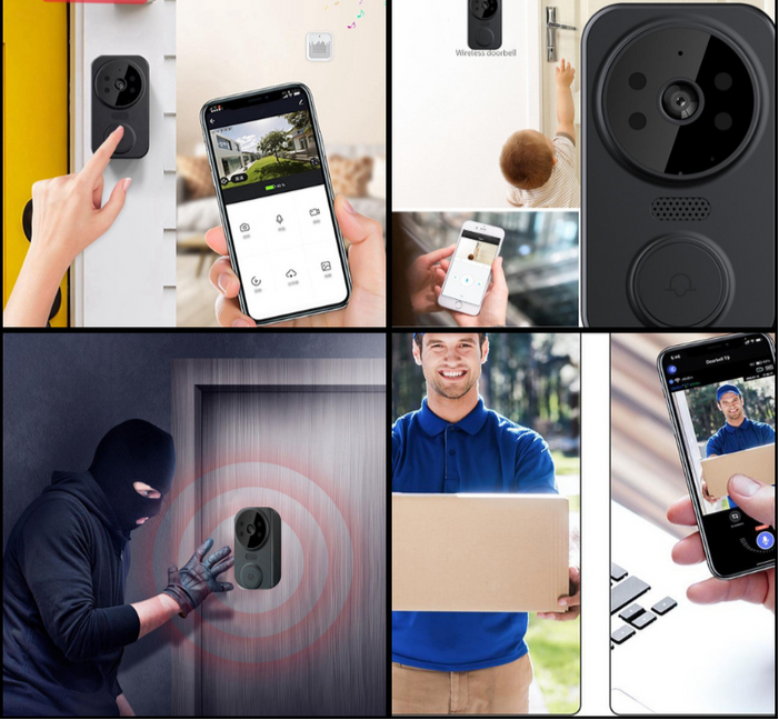 Noctiq Smart WLAN Video-Türgong - HD-Kamera, Nachtsicht, Bewegungssensor | Brehn