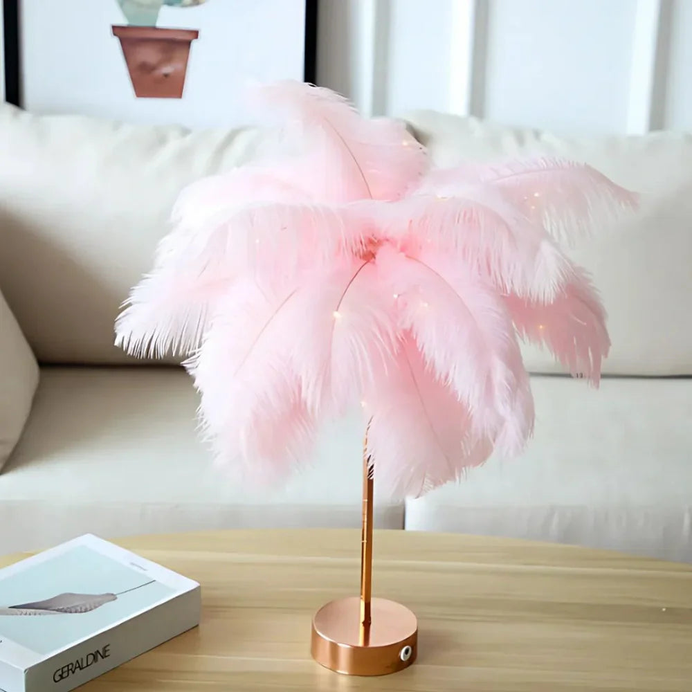 Atmosphärische Feder-Palmenbaum-Lampe - LumaPalm | Brehn