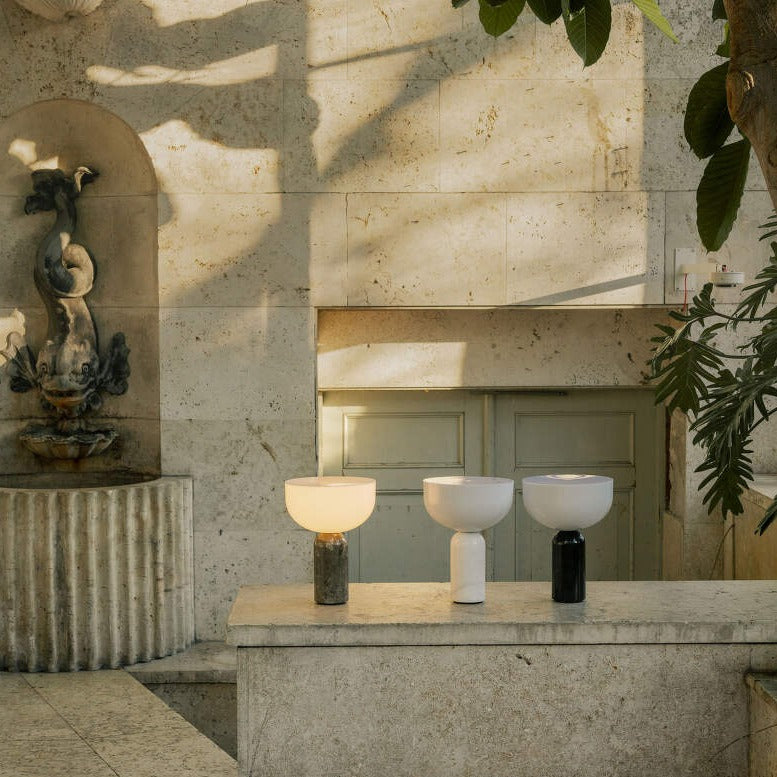 Brehn | MarbleLuxe Lampe - Luxuriöse Marmor Tischlampe mit goldenen Akzenten