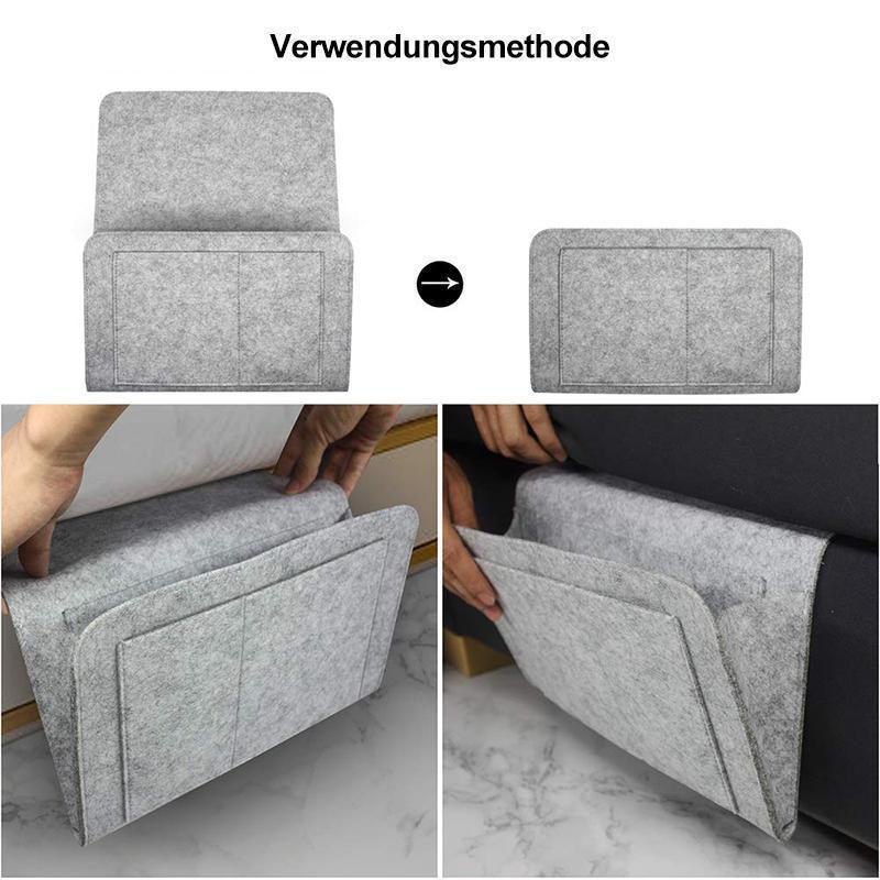 Brehn | Filz Bettaufhänger Organizer Tasche für Bett Sofa Schreibtisch