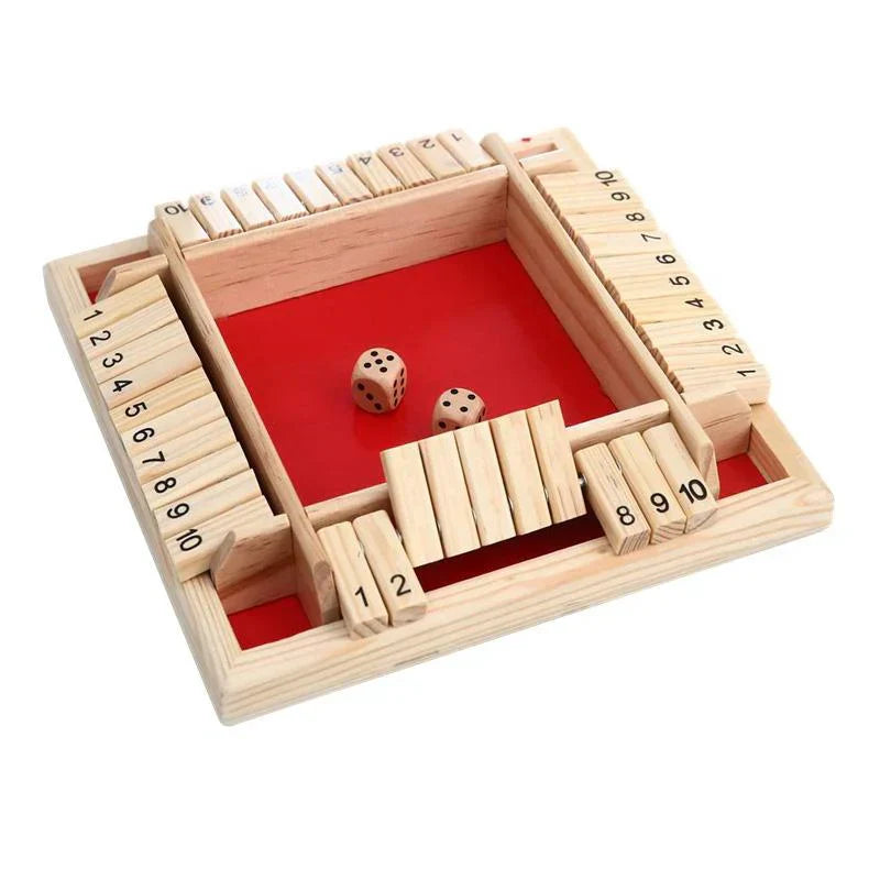 Shut The Box Spiel - Spaß Tisch Mathematik Spiel für Erwachsene und Kinder | Brehn