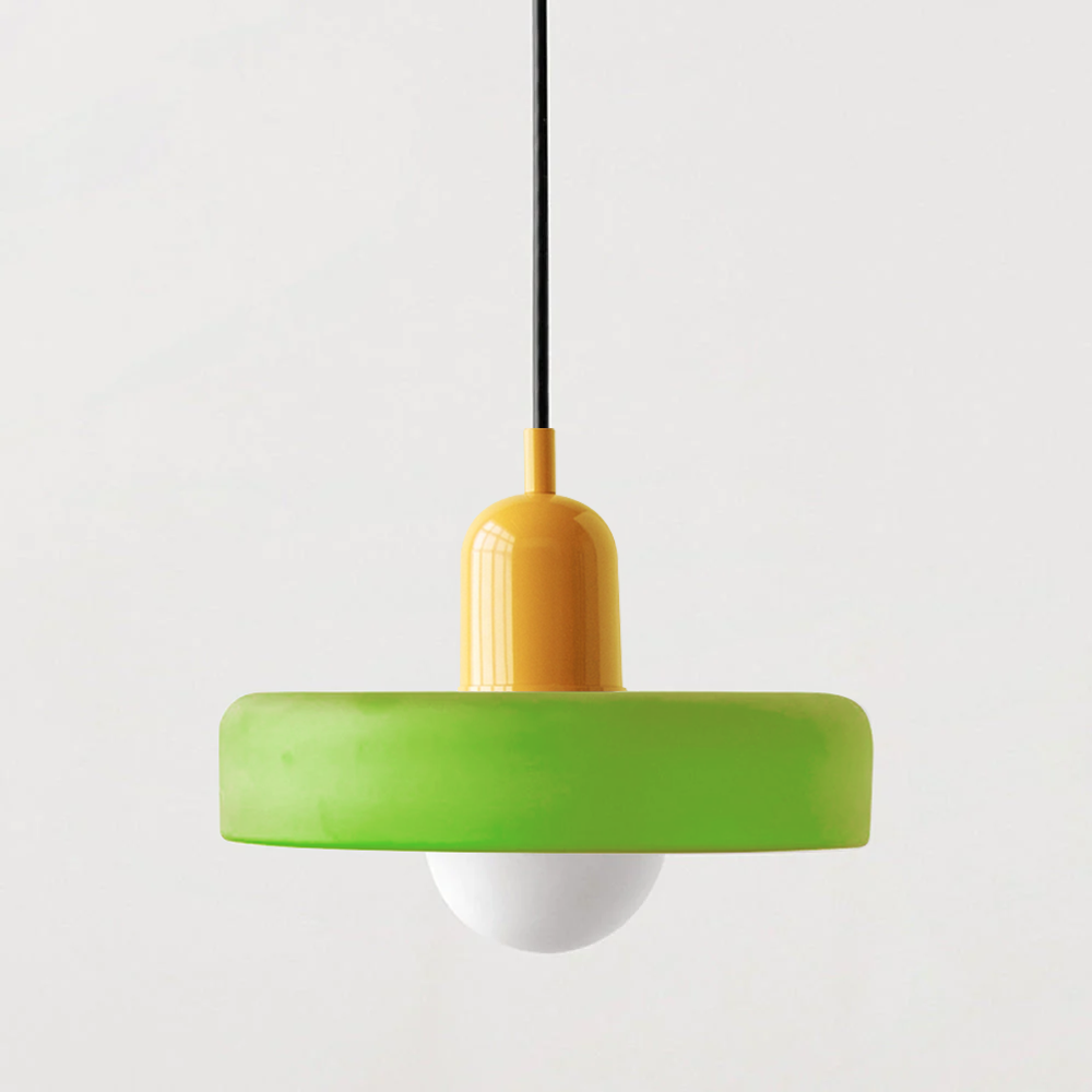 Farbenfrohe Bauhaus-Style Pendelleuchte - StiloGlas | Brehn