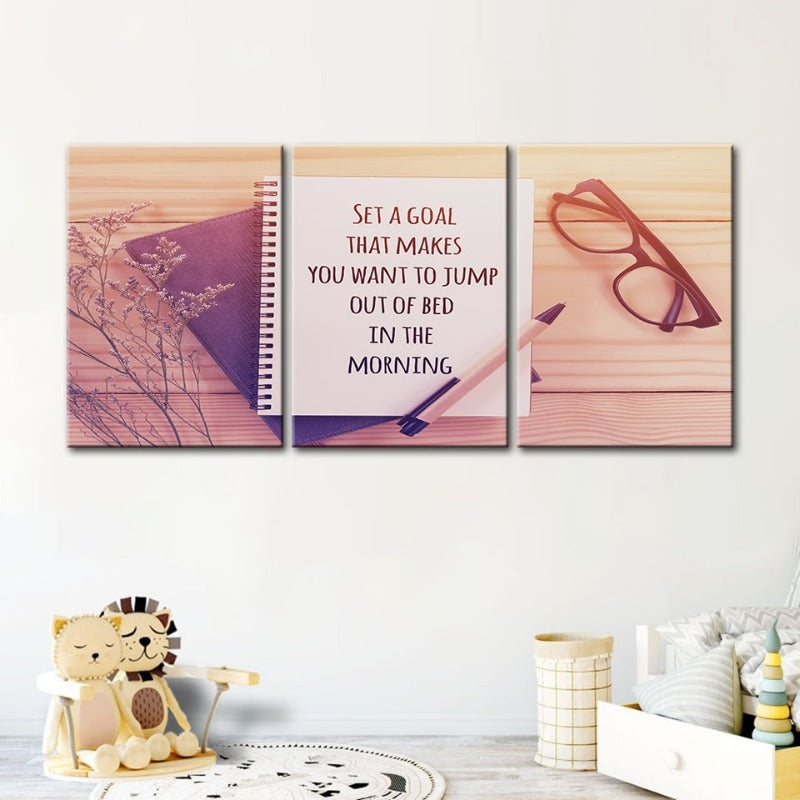 Inspirierende Kunst-Canvas Wandkunst Gemälde 3 Stück