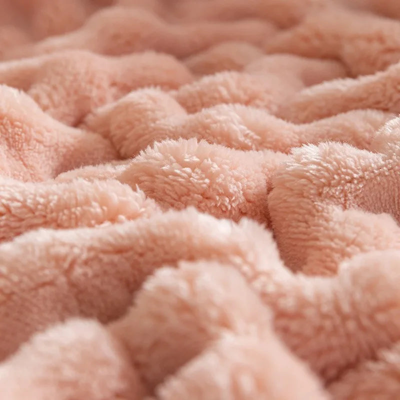 Brehn | Luxuriöse Blasenstruktur Fleece-Decke - BubbleNest