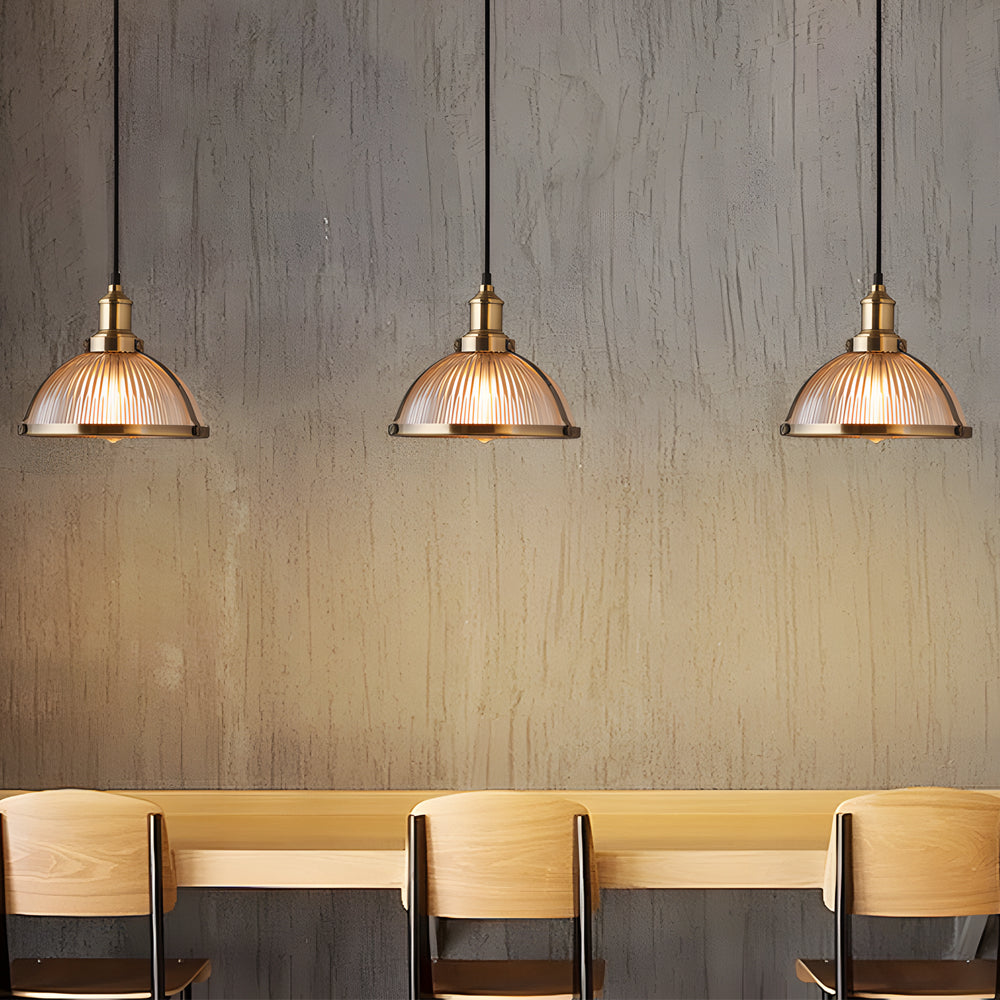 Brehn | GlimmerLux Kronleuchter - Retro gestreifter Luxus-Kronleuchter