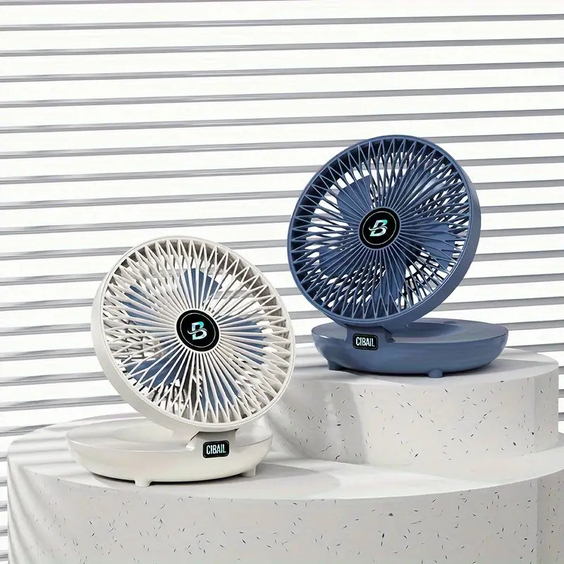 Tragbarer Wandventilator | Multifunktional, USB-Akku und flüsterleise für Zuhause, Büro und den Außenbereich | Brehn