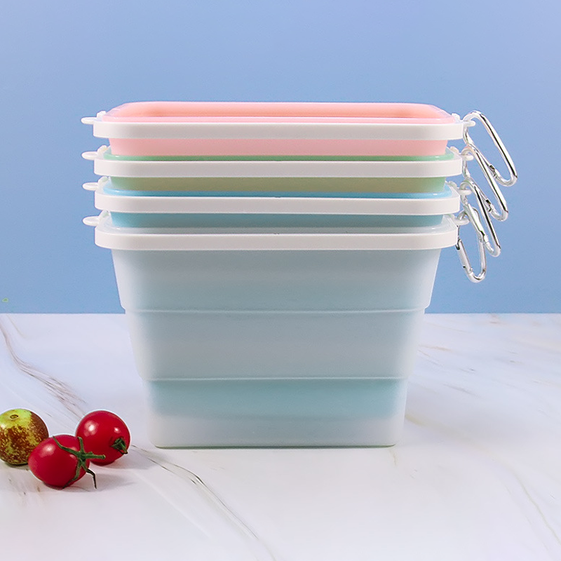 Faltbare Silikon-Aufbewahrungsbox für Lebensmittel