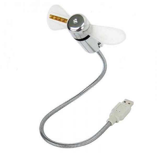 Flexibler & Anpassbarer LED USB Softventilator mit verborgener Uhranzeige | Brehn
