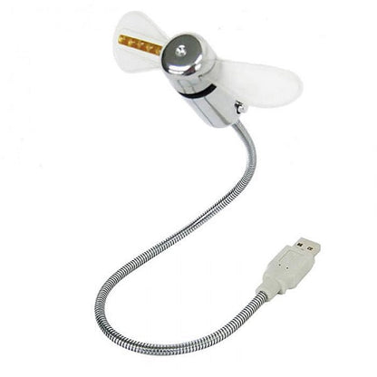 Flexibler & Anpassbarer LED USB Softventilator mit verborgener Uhranzeige | Brehn
