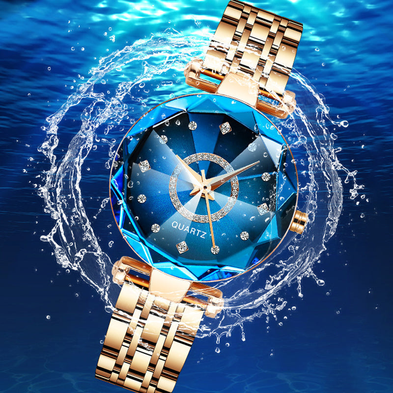 Brehn | Starry Diamond Zifferblatt Damen Wasserdichte Uhr