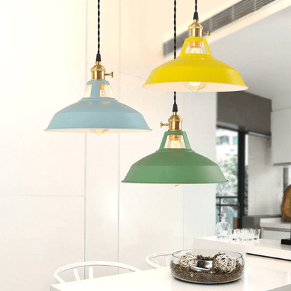 Brehn | Vintage Pastellpendelleuchte - Metallische Eleganz - Sanfte Atmosphäre