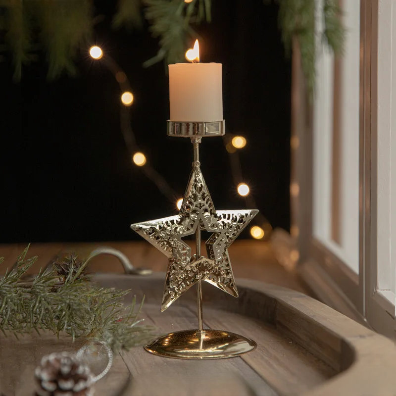 Weihnachtliche Kerzenhalter - Stern- und Tannenbaum-Design für festliche Dekoration | Brehn