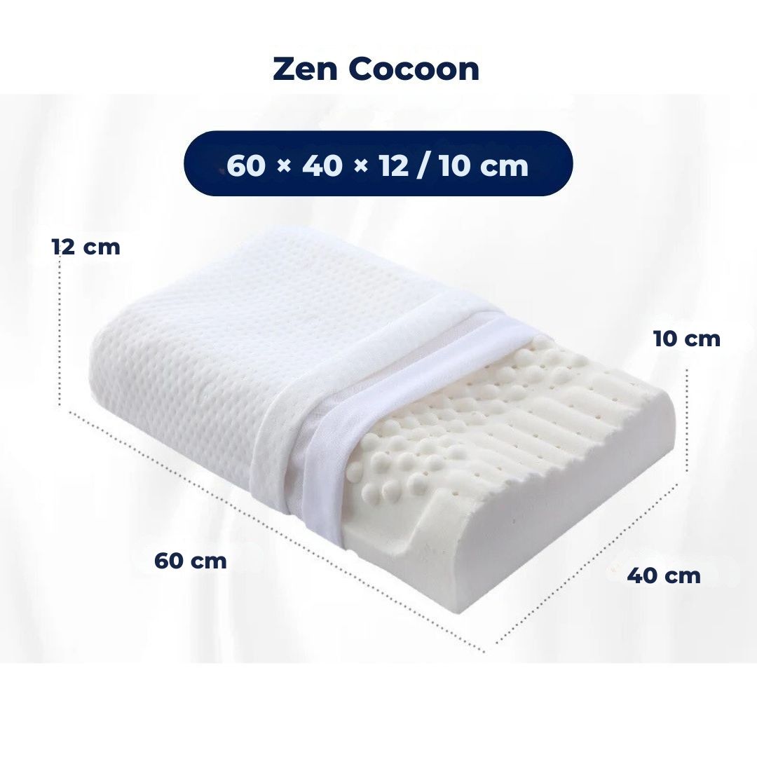 EcoNeck Comfort | 100% Naturkautschuk Orthopädisches Kissen - gegen Nackenschmerzen - Bequemes und Unterstützendes Kissen - Besserer Schlaf - Wellness Brehn