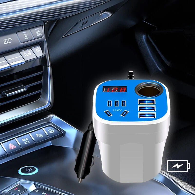 Auto montierter Becher Typ Inverter Konverter QC Ladegerät | Brehn