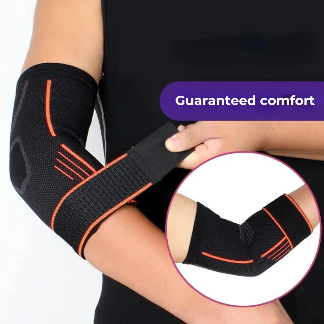 FlexiShield Orthopädische Ellenbogenstütze | Schmerztherapie - Ellenbogenunterstützung - bei Tendinitis - Arthritis - Verletzungsrehabilitation Brehn