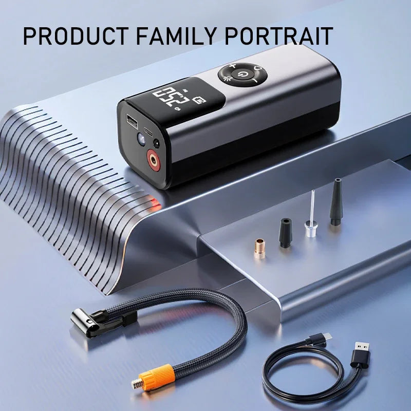 Brehn | Mini drahtloser automatischer Auto-Reifen-Luftkompressor-Pumpe
