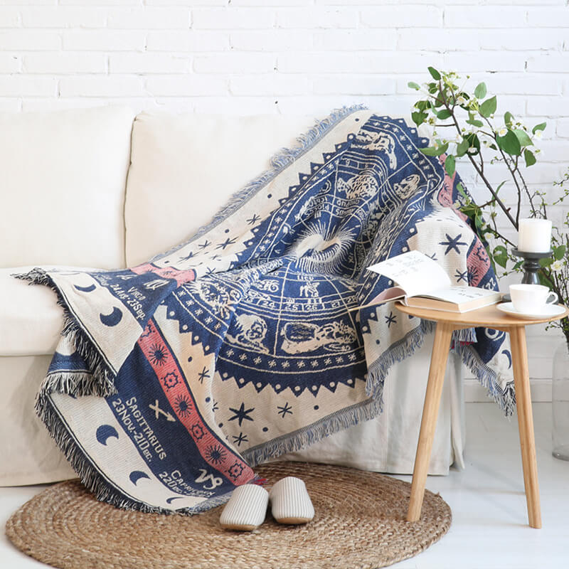 Bohemian Strickwurfdecken für Sofa Dekor