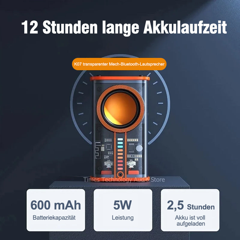 Transparenter kabelloser Mecha-Bluetooth-Lautsprecher | Brehn