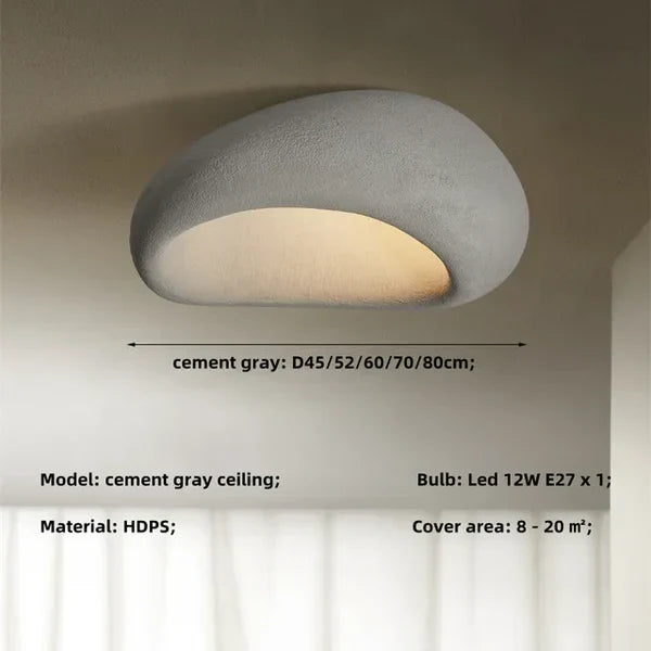 Brehn | Natürliche Wabi Sabi Deckenlampe - SereneAura