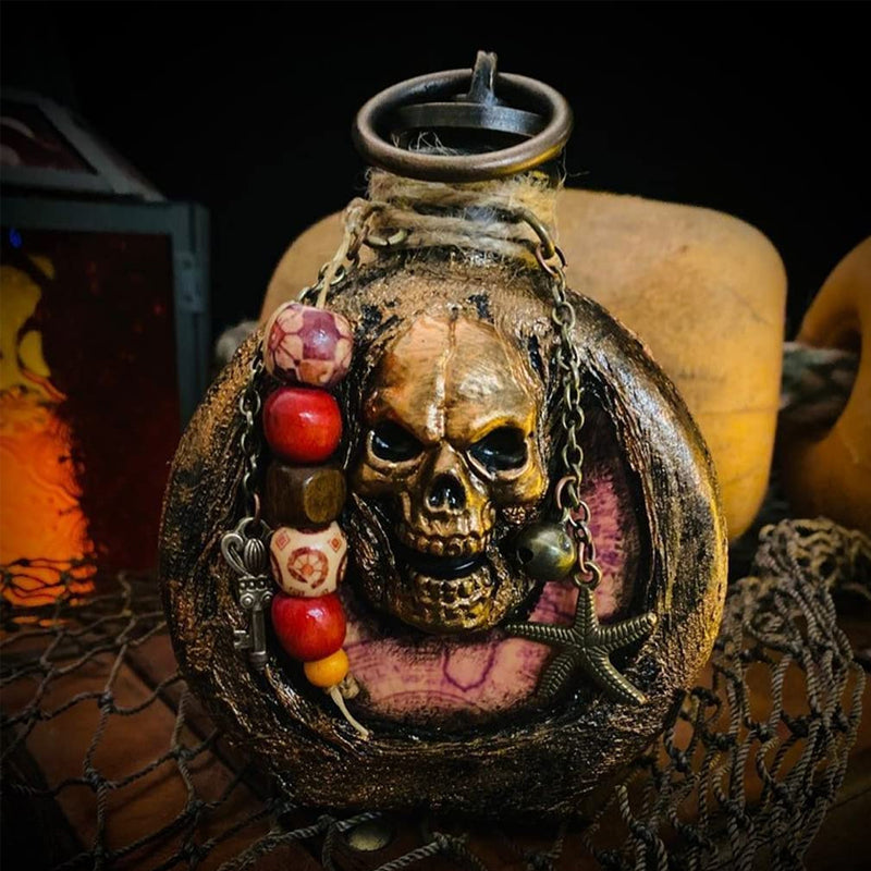 Skull Pirate Rum Flasche aus Harz | Brehn