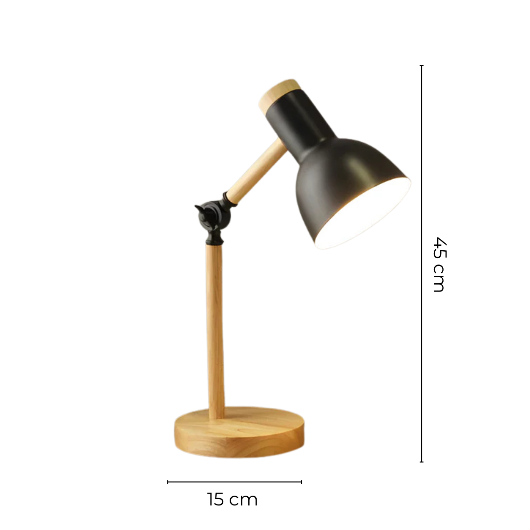 Brehn | Verstellbare Macaron LED Tischlampe aus Holz