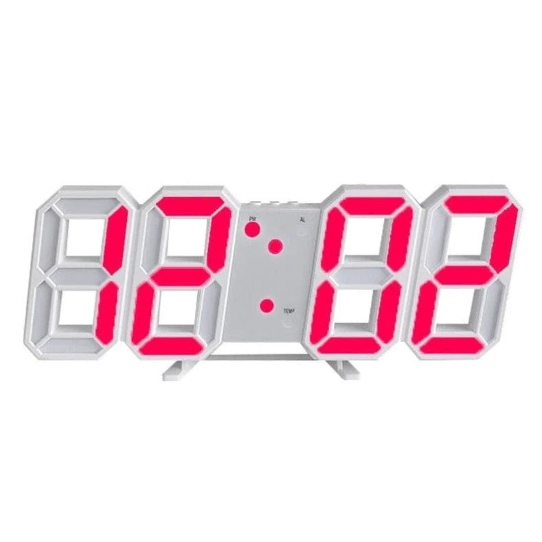 Moderne 3D-LED-Wanduhr – Digitales Display in auffälliger Optik