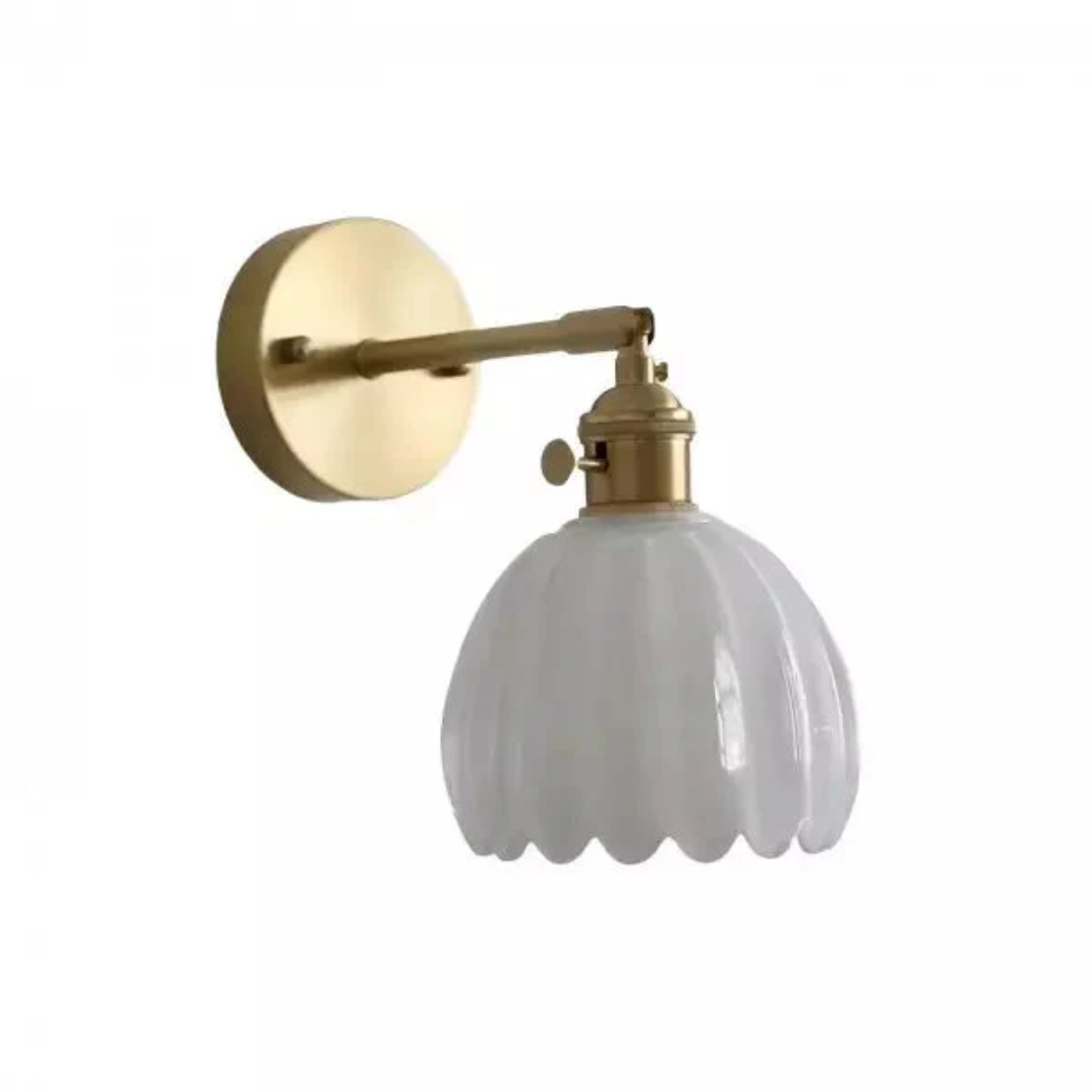 Brehn | Retro-Glas-Wandlampe Tulpe