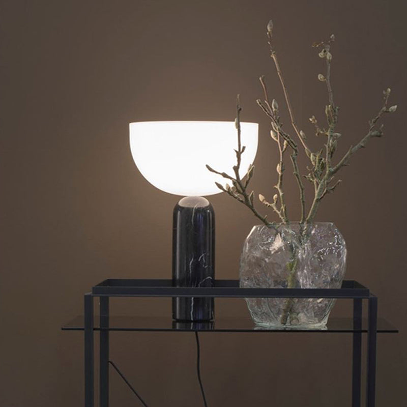 Brehn | MarbleLuxe Lampe - Luxuriöse Marmor Tischlampe mit goldenen Akzenten