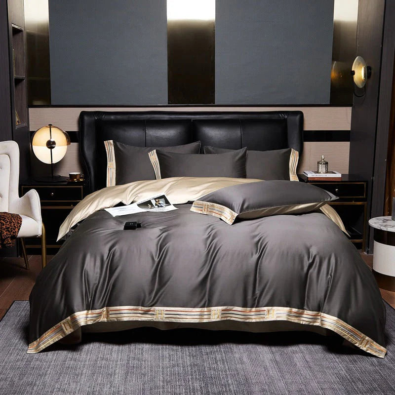 Brehn | Luxus Satin Bettwäsche 4-Teiliges Set - OpulenceSleep