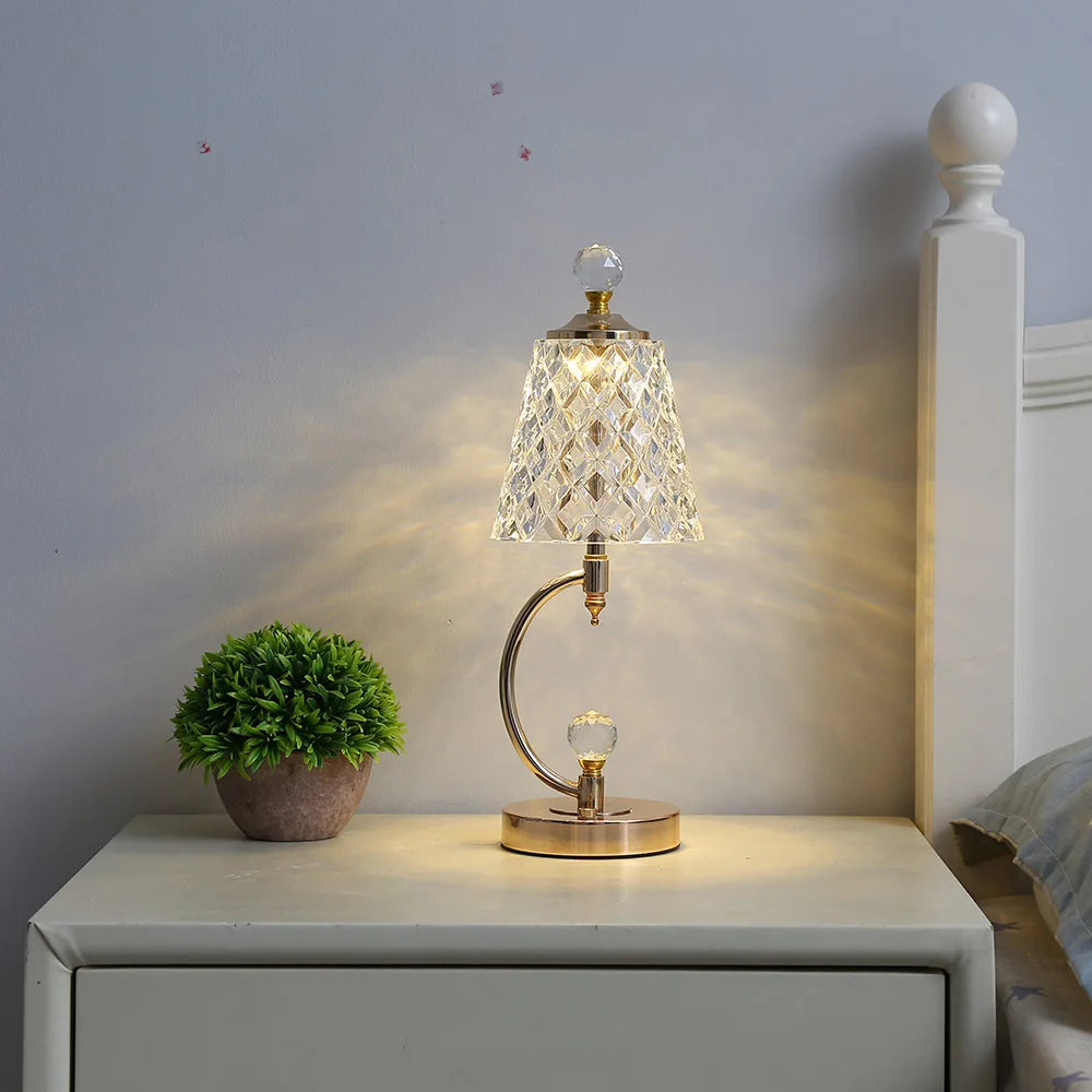 Brehn | Vintage Kristall Tischlampe - Elegante Vintage Kristall Tischlampe für eine bezaubernde Atmosphäre