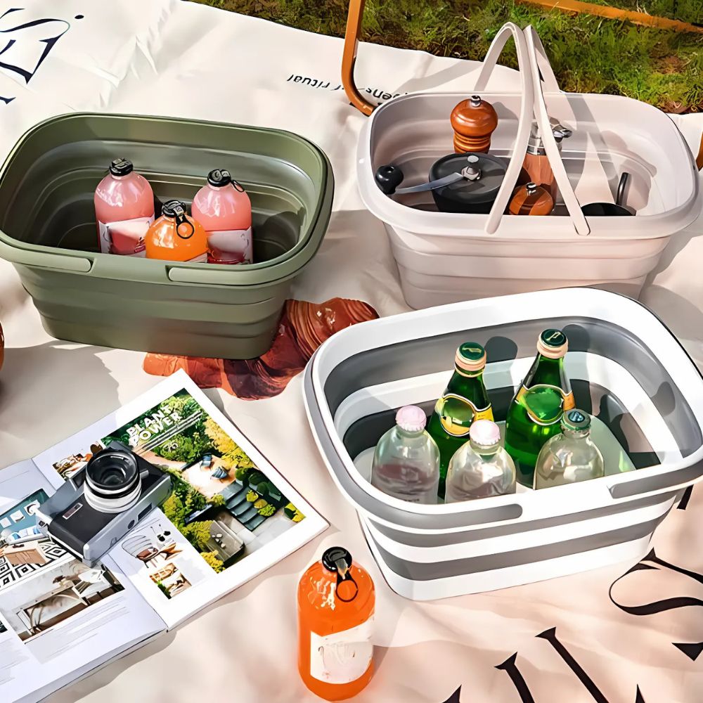 Faltbarer Ultra Flex Mehrzweckkorb – Für Camping, BBQ und Haushaltsgebrauch | Brehn