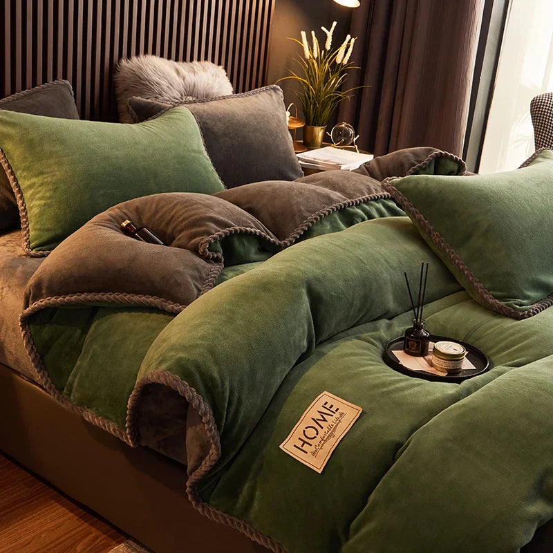 Brehn | Luxuriöses Samt-Fleece Bettbezug-Set - PlushHaven