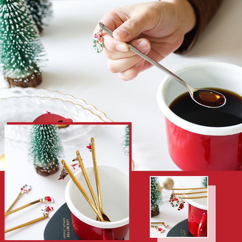 Brehn | Weihnachtsdekorationen für Zuhause - Weihnachts-Metalllöffel-Geschenkset