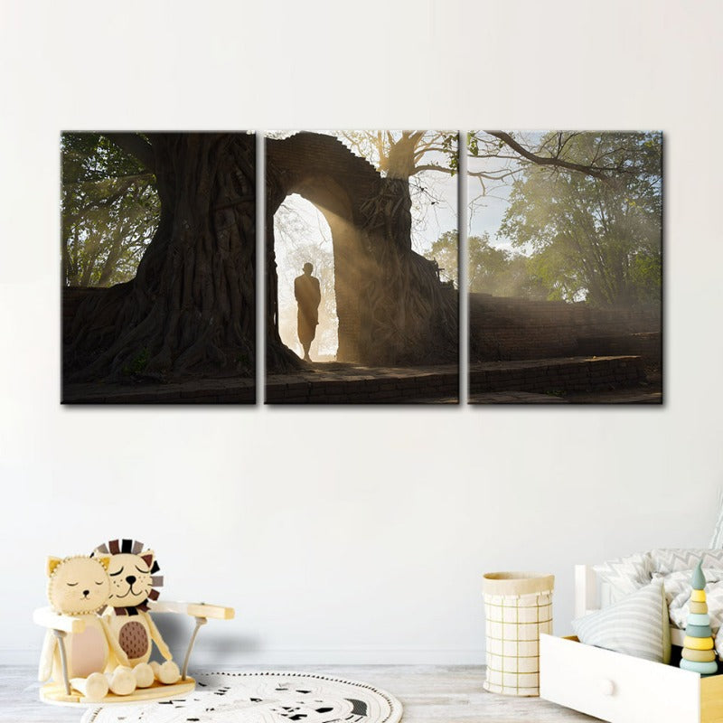 Lone Man Nature-Canvas Wandkunst Gemälde 3 Teile