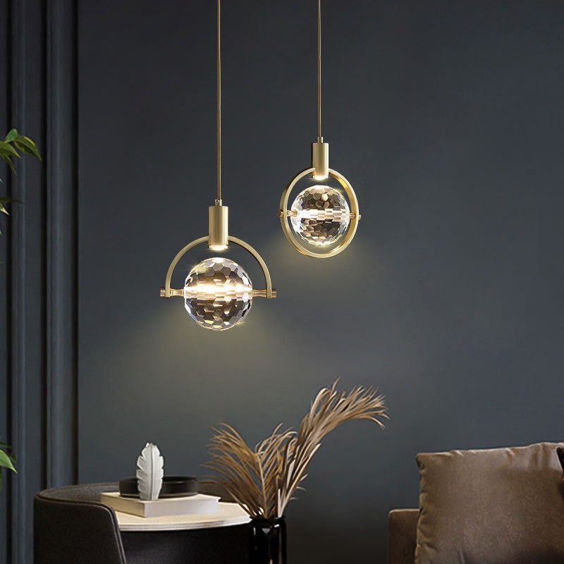 Brehn | CrystalChic Pendelleuchte - Ringförmige LED-Deckenlampe mit funkelneden Kristallen