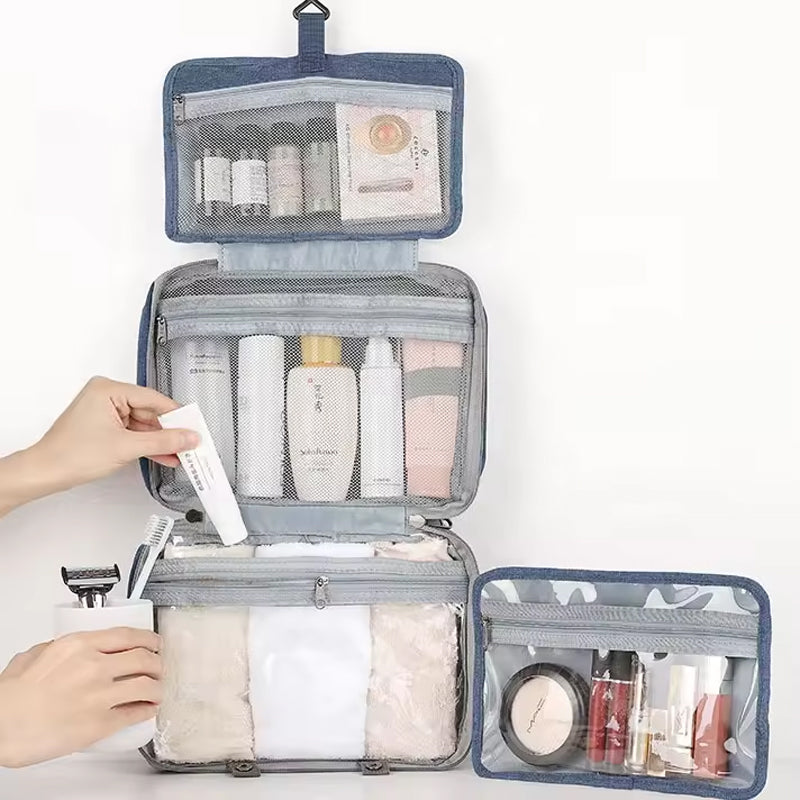 Wasserabweisende Make-up-Tasche mit Aufhängehaken | Brehn