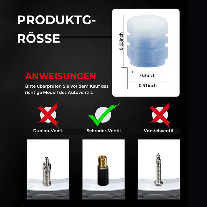 Brehn | Universelle fluoreszierende Reifenventilkappen