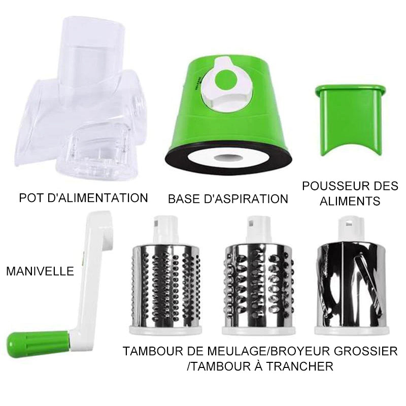 3-in-1 Rotary-Käse-Reibe Gemüseschneider | Brehn