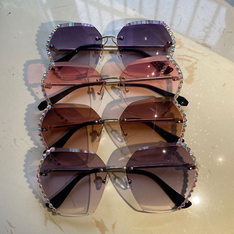 Randlose Sonnenbrille mit Kristall | Brehn
